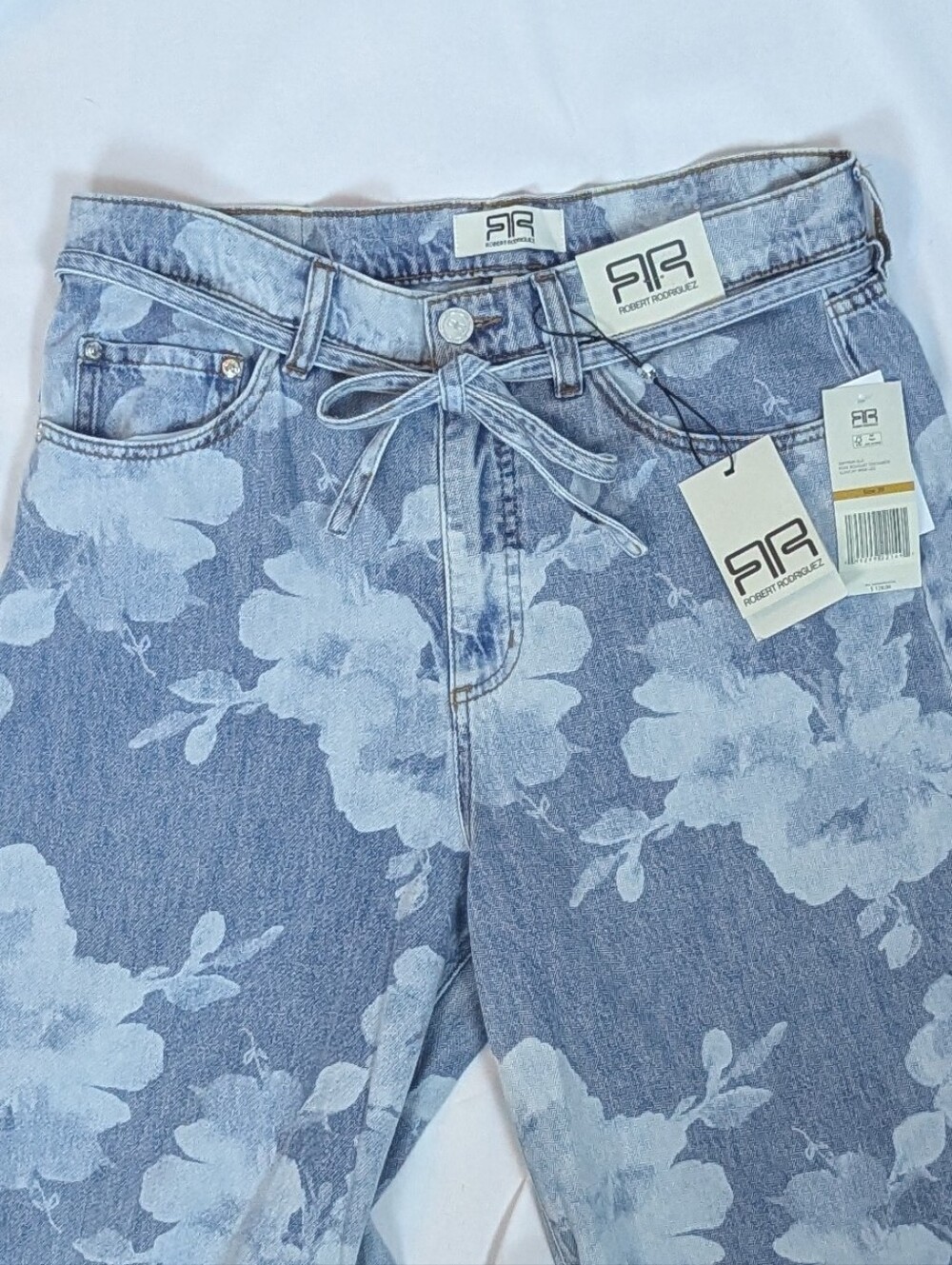 Robert Rodriguez Jeans High Rise Slouchy Wide Leg Rose Bouquet Faded Wash 29 NWT - Picture 4 of 13